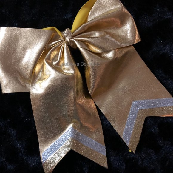 Hand Crafted Other - Gold Foil Sparkle Cheer Bow  5B2258  Handmade NWT Boutique